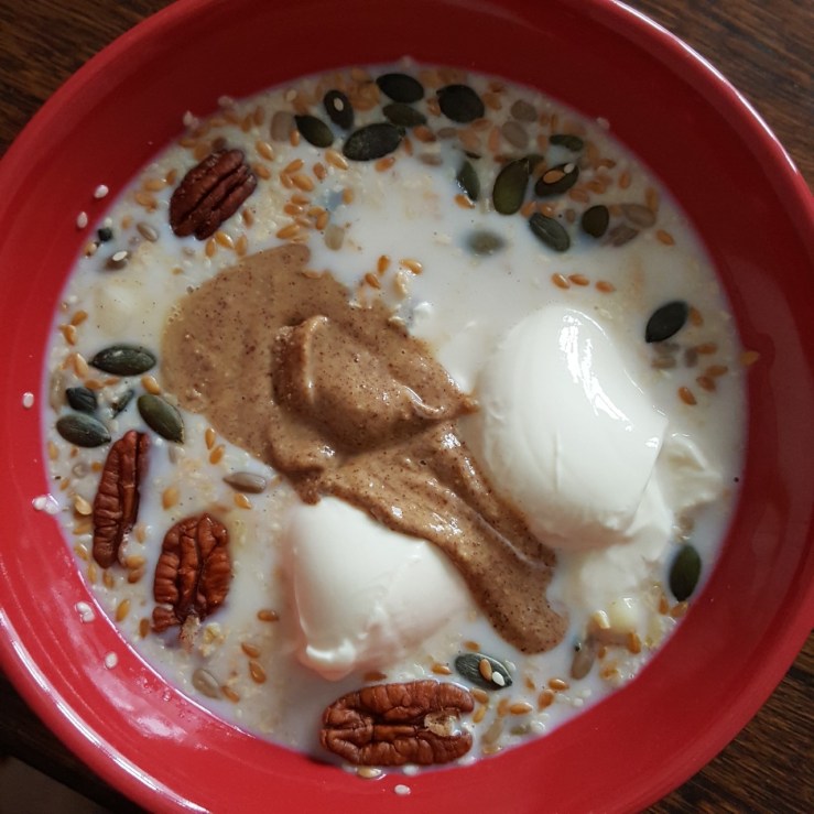 raw granola with Alpro